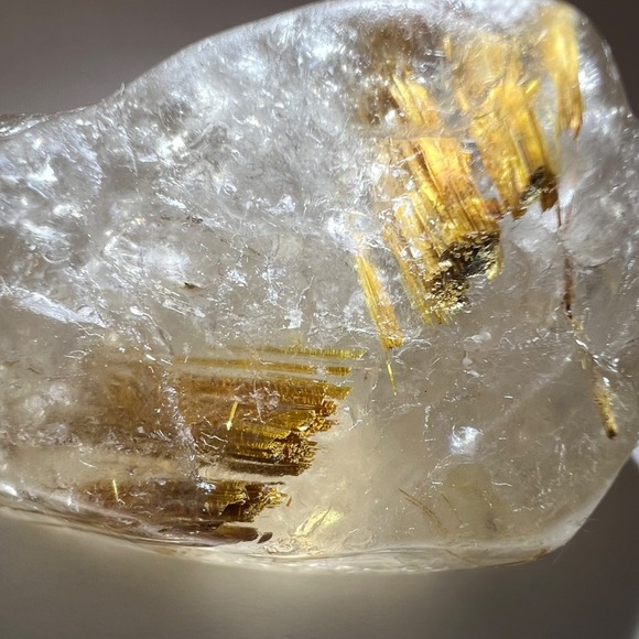 Golden Rutilated Quartz Crystal Freeform (#18) - Picture 8 of 13